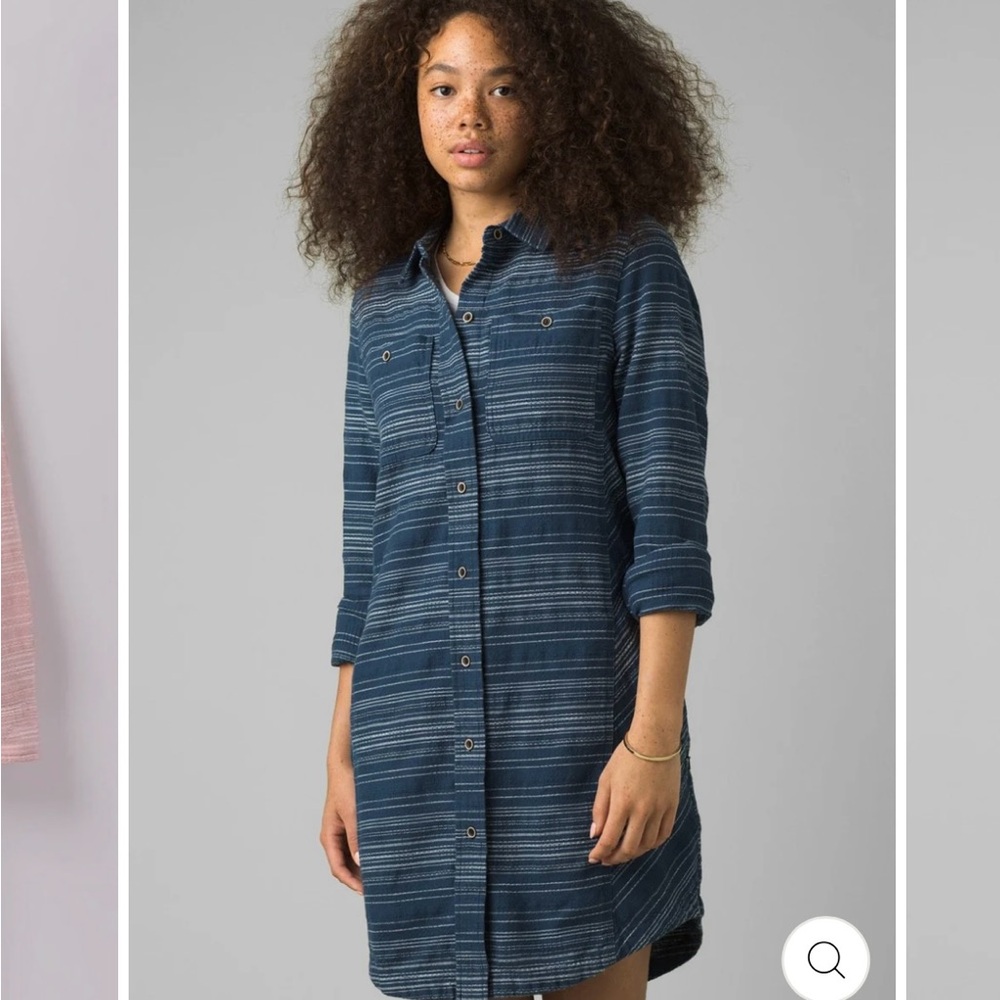 Prana Navy Striped Knit Top (7)